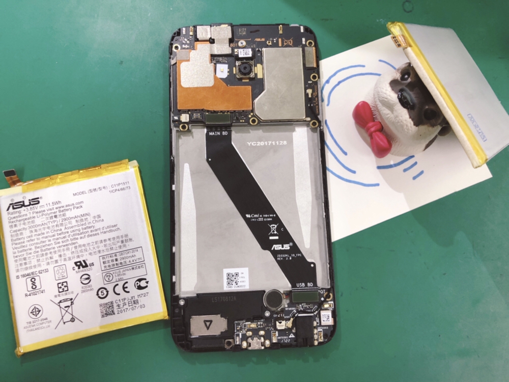 Zenfone 4 Selfie Pro バッテリー交換も即日 2時間でデータそのまま修理 バッテリー交換 スマホ修理王