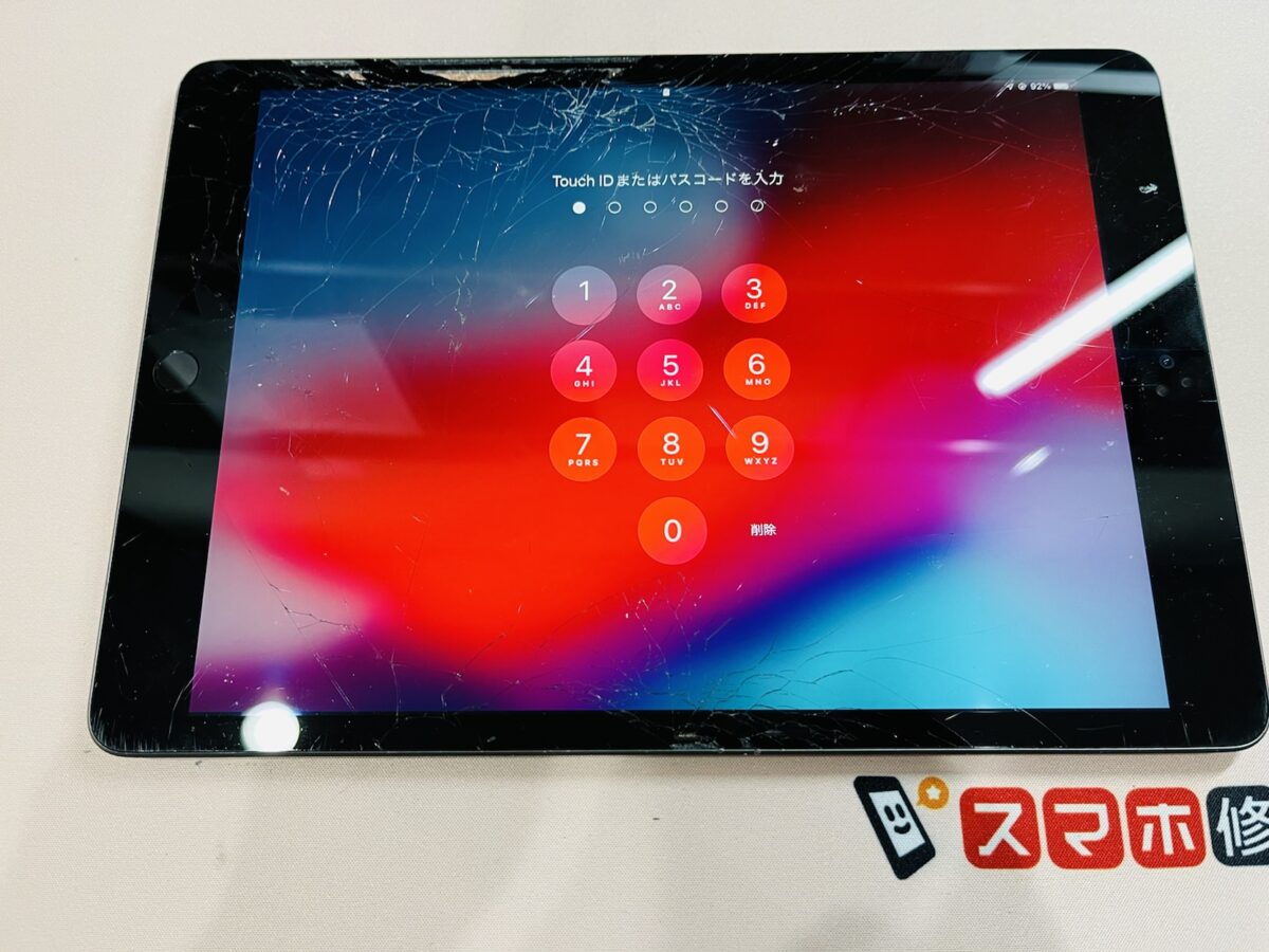PC/タブレット タブレット iPad 第9世代】ガラス割れ、データを消さずに当日修理 【スマホ修理王】