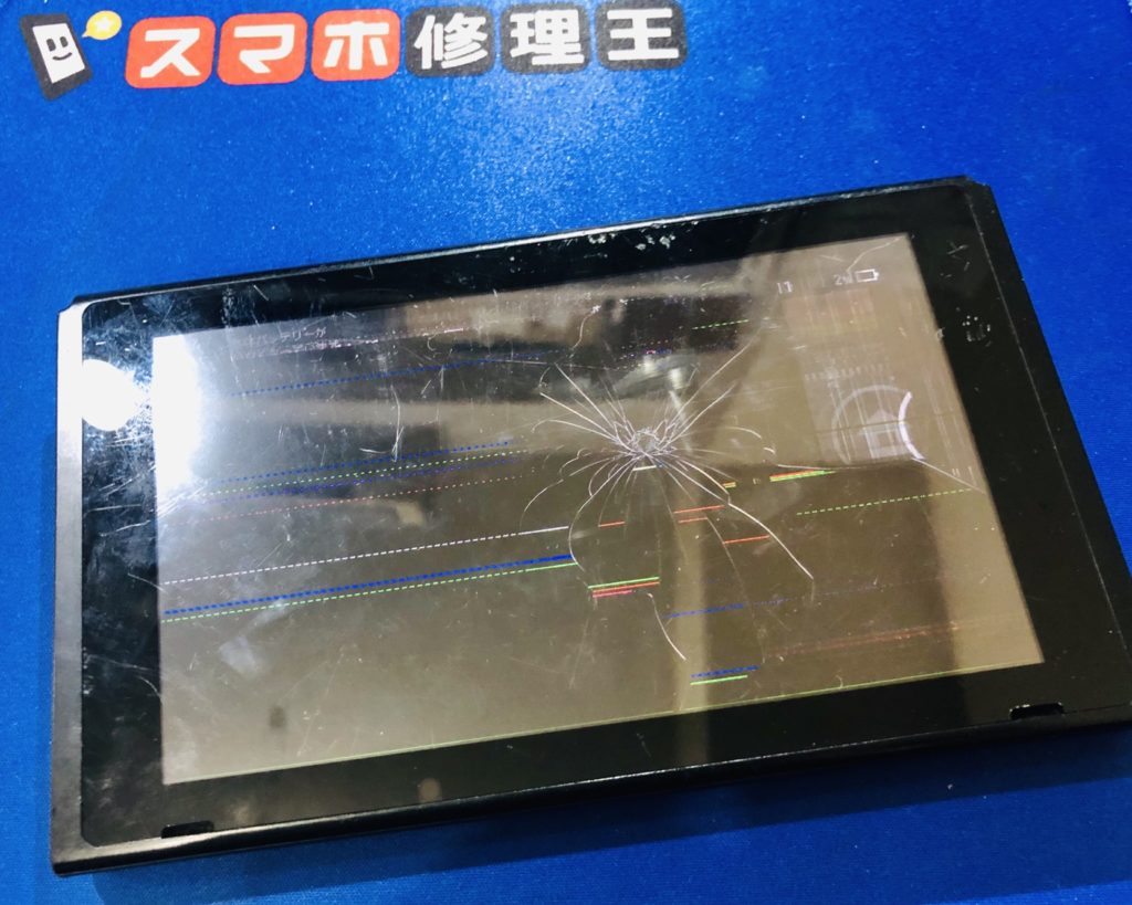 Nintendo Switch】物を落として液晶がバグった？症状も修理可能 